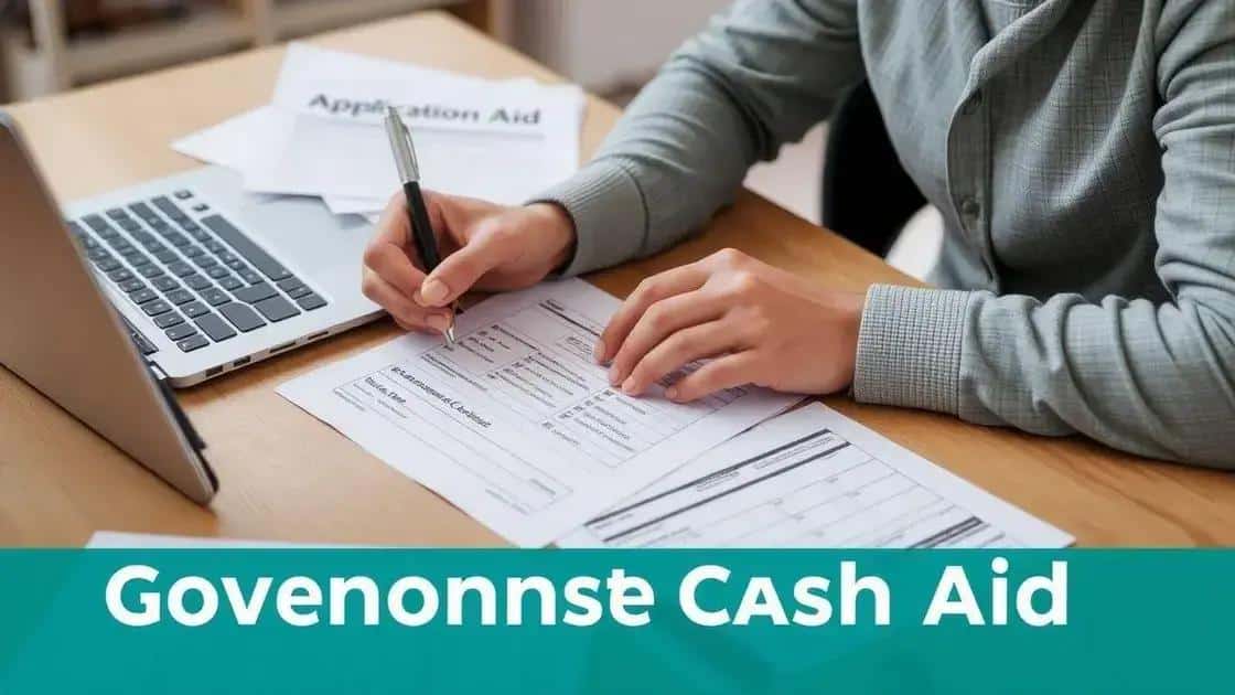 Application process for government cash aid
