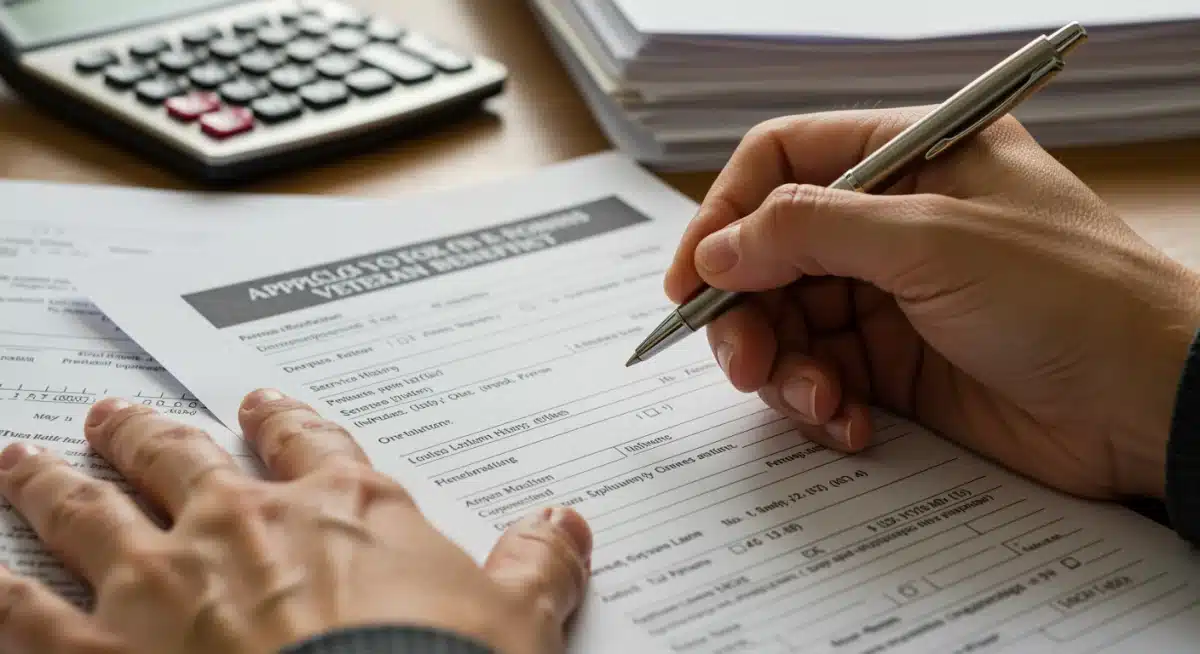Veteran applying for financial benefits