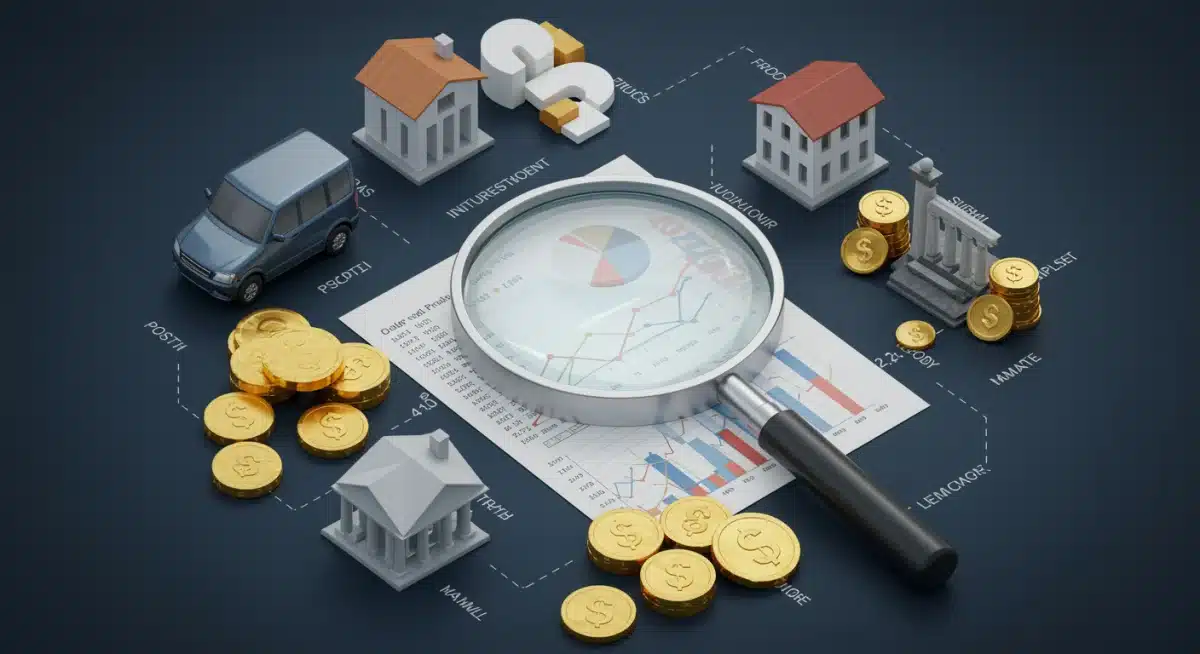 Illustration of diversified investment portfolio with stocks, bonds, real estate, and commodities, emphasizing strategic asset allocation.
