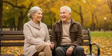 Maximize Social Security: Claim Strategies for 15% Higher Payout Smiling senior couple enjoying retirement in a park, symbolizing maximized social security benefits.