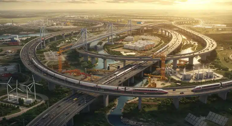 Vast network of modernized US infrastructure projects funded by federal bill