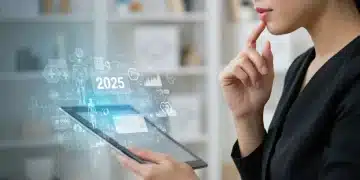 Thoughtful individual reviewing 2025 COBRA healthcare benefits on a tablet