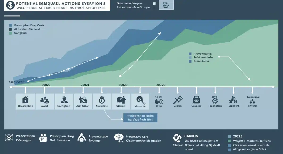 Infographic detailing legislative impact on US healthcare in 2025