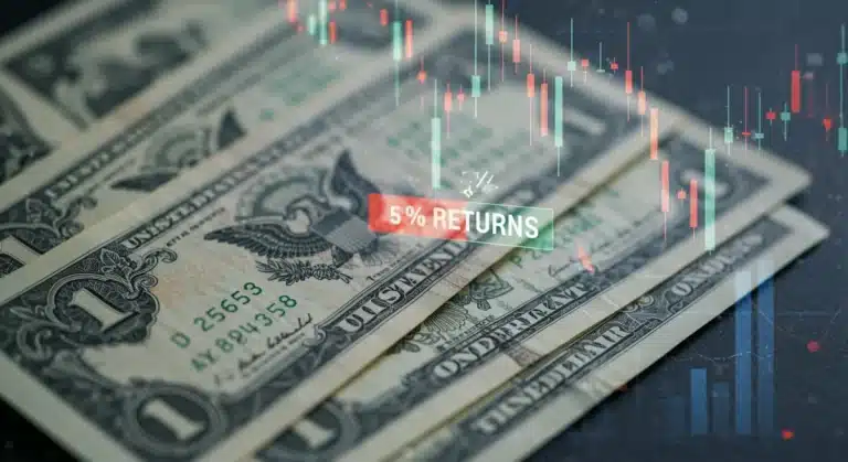 US Treasury Bonds offering 5% returns, secure investment for 2026 amid volatility.