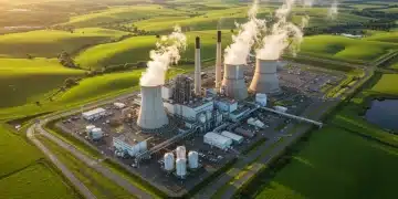 Modern manufacturing plant with advanced environmental controls