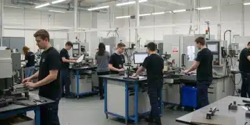 Students engaged in hands-on vocational training for future careers in the U.S.