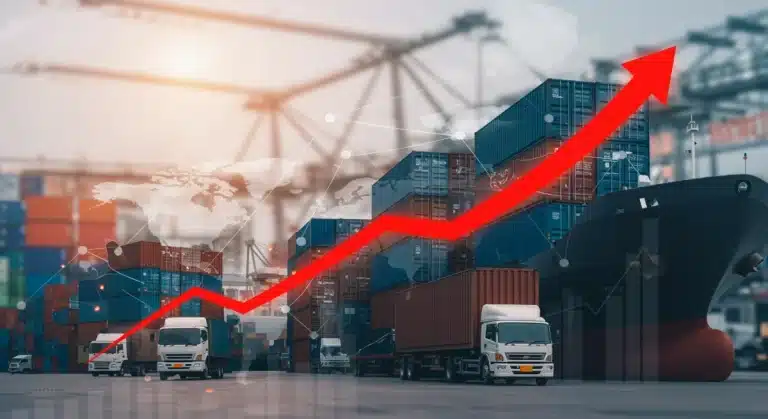 Global supply chain network with rising retail prices graph