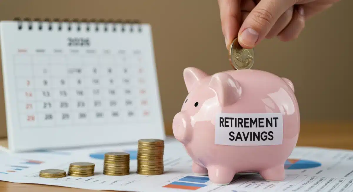 Hand adding coins to a retirement piggy bank, showing 401(k) growth.
