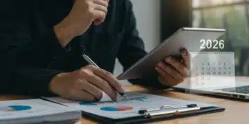 Investor reviewing 2026 capital gains tax adjustments on tablet