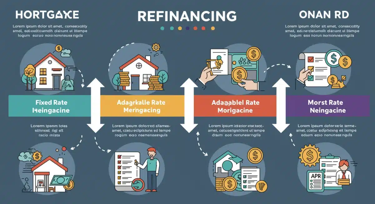 Infographic showing various mortgage refinancing options for homeowners
