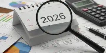 Calendar showing 2026 and financial planning tools, symbolizing upcoming estate tax changes.