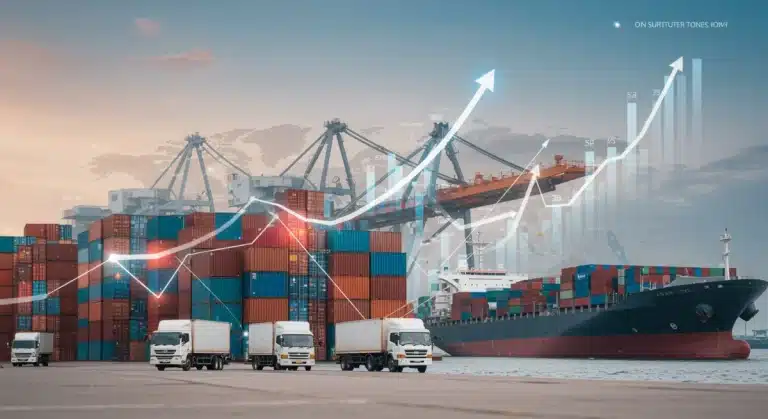 Global supply chain network with rising consumer price graph