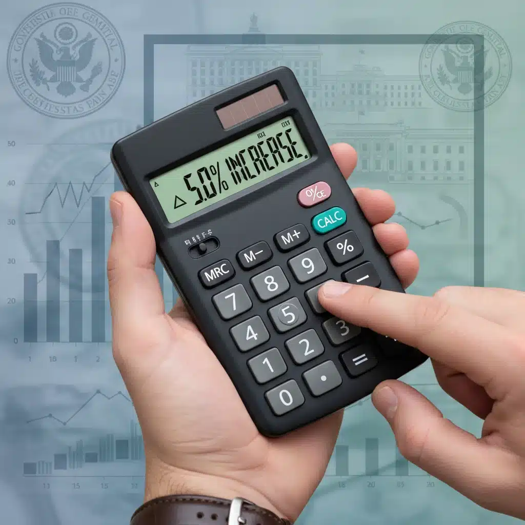 Calculator showing a 5% difference in unemployment benefit calculations
