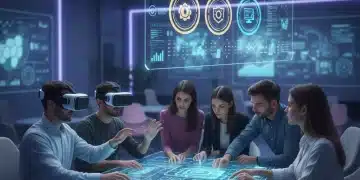 Professionals learning with micro-credentials, digital badges, future education 2026
