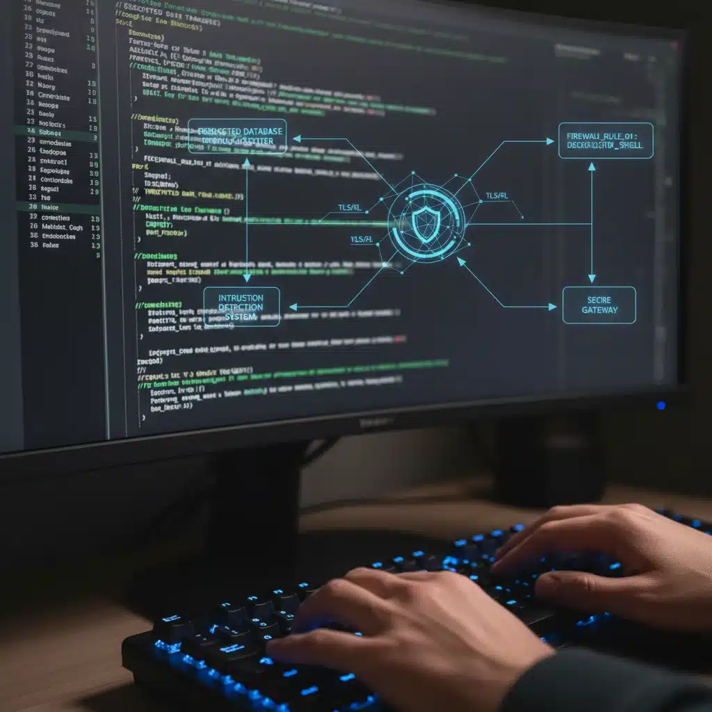 Hand typing code on a keyboard, illustrating technical cybersecurity implementation.