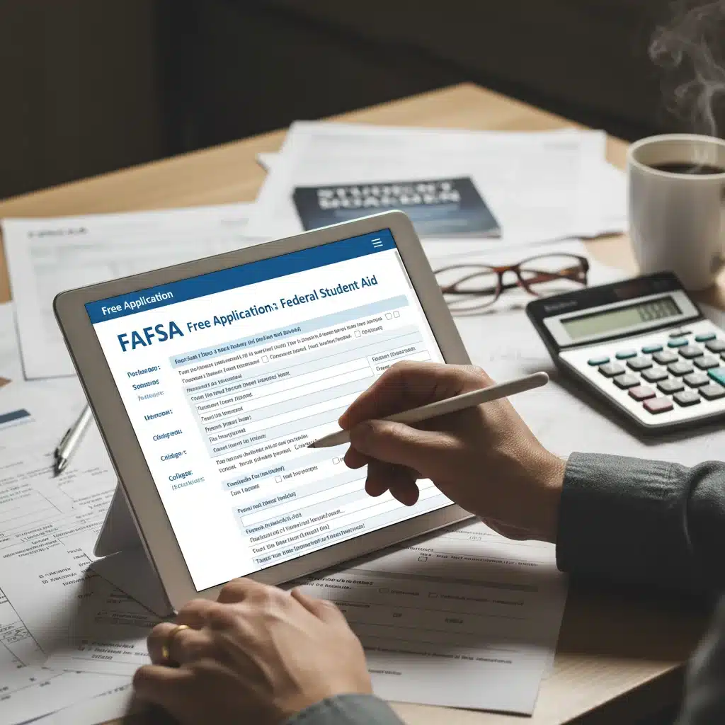 Filling out the Free Application for Federal Student Aid (FAFSA) form online