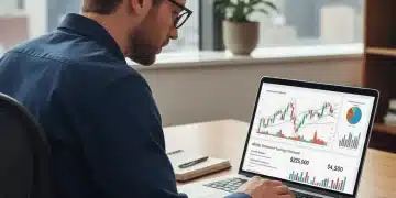 Person analyzing 401(k) statement on laptop for 2026 retirement planning