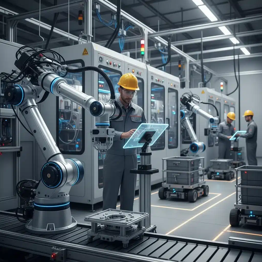 Advanced manufacturing facility adapting to new trade policies.
