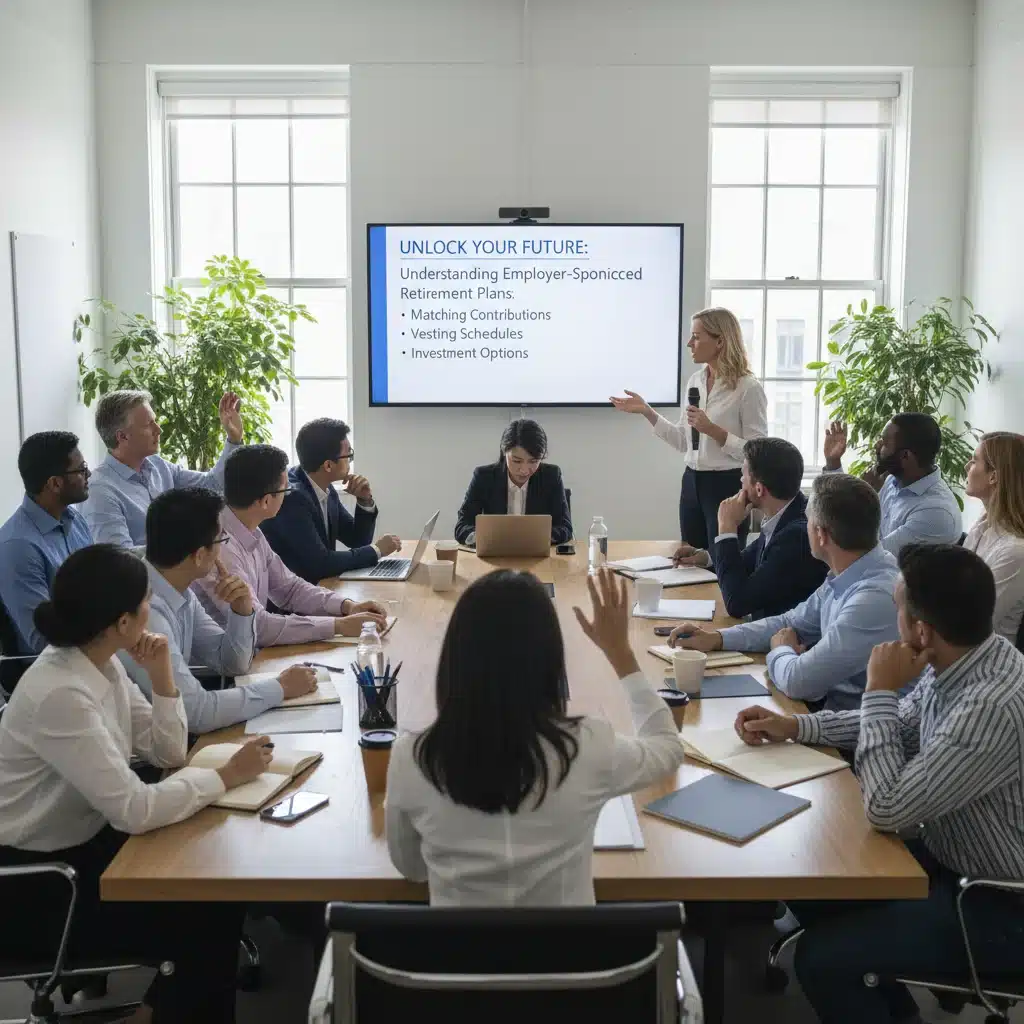 Employees learning about employer-sponsored retirement plans in a seminar