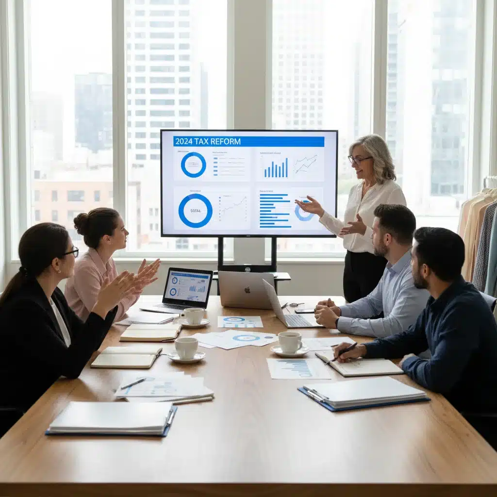 Small business owners consulting tax advisor for 2026 changes