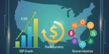 Infographic displaying positive US economic growth projections for 2026.