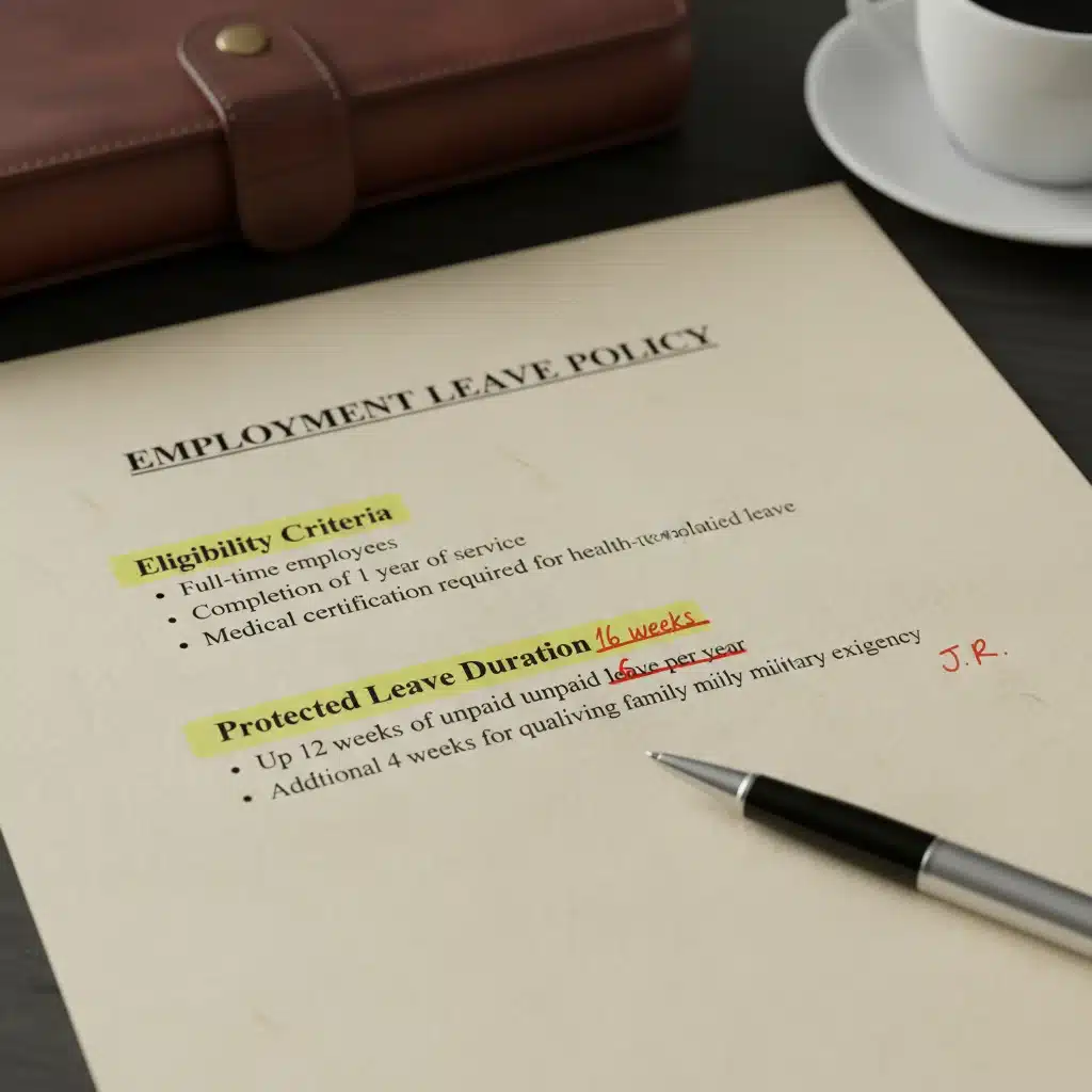 Legal document detailing family leave eligibility criteria