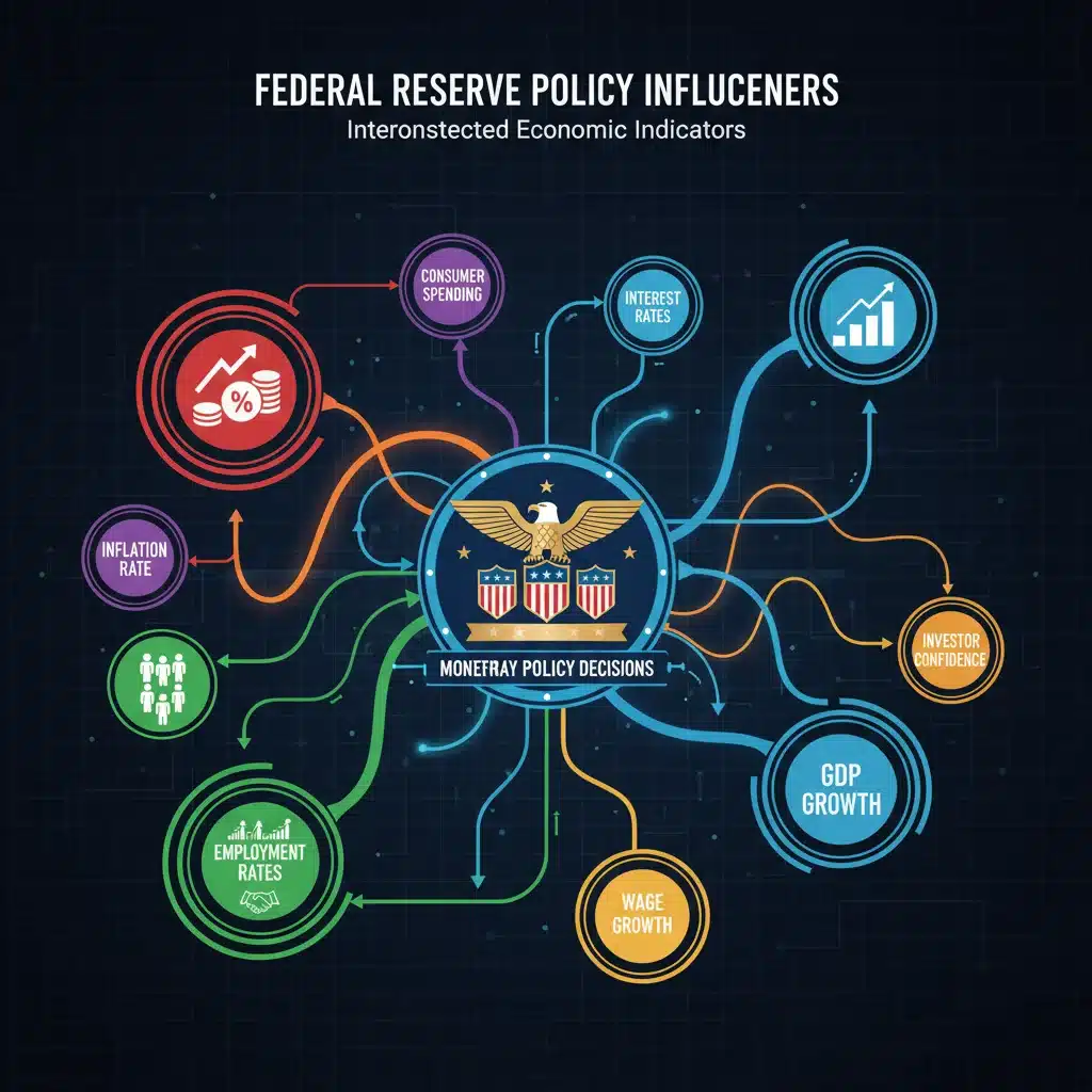 Economic indicators influencing Federal Reserve policy decisions