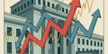 Federal Reserve Announcement: Interest Rate Outlook and Its Impact on Mortgages for the Next 12 Months Federal Reserve building with interest rate arrows and mortgage trend graph