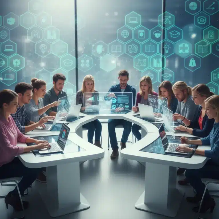 Students and teachers interacting on diverse virtual learning platforms in 2026
